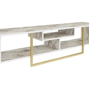Rinorea Tv-bänk 150x40 cm Guld - Möbler Fynd