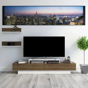 Rabatt Rinorea Tv-möbelset 180x40 cm Vit - Möbler