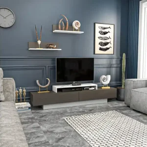 risnedsättning Rinorea Tv-möbelset 180x40 cm Vit - Möbler