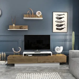 Köp nu Rinorea Tv-möbelset 180x40 cm Vit - Möbler