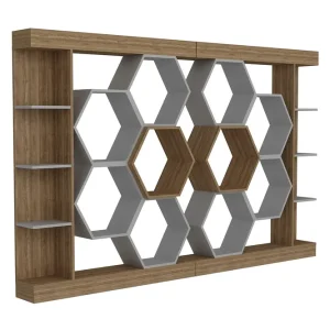 Desgrar Bokhylla 140x177,4 cm Vit - Förvaring Rabatt