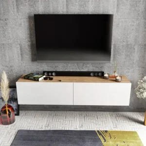 Sänkt pris Rinorea Tv-bänk 159,7x34,1 cm Vit - Möbler