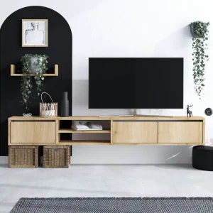 Desgrar Tv-möbelset 180x25 cm Natur - Möbler Beställ nu