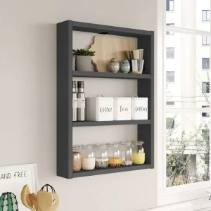 Billig Rinorea Vägghylla 43,2x60 cm Antracit - Förvaring