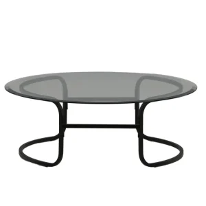 Furniture Fashion Lomma Soffbord 110 cm Runt Svart - Möbler Sänkt pris