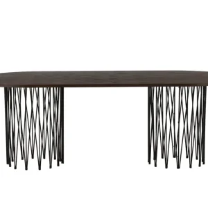 Fynd Furniture Fashion Stone Matbord 220x100x74 cm Oval Brun - Möbler