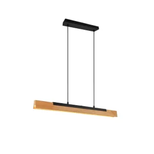 Trio Lighting Kerala LED Taklampa mattsvart/ trä Matt Svart/Trä - Belysning Sista chansen