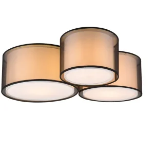 risnedsättning Trio Lighting Burton Plafond 3L E27 mattsvart Matt svart - Belysning