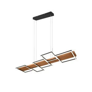 Trio Lighting Harper LED Taklampa mattsvart/ trä Trä - Belysning Reapris