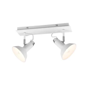 Trio Lighting Roxie Spotlight 2-dels E14 Mattvit/Krom Matt vit/Krom - Belysning Utförsäljning