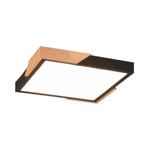 Begränsat antal Trio Lighting Meta LED Plafond mattsvart/ trä Matt svart/Trä - Belysning