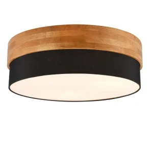 Nedsatt pris Trio Lighting Seasons Plafond 50 cm E14 svart/ trä Svart/Trä - Belysning