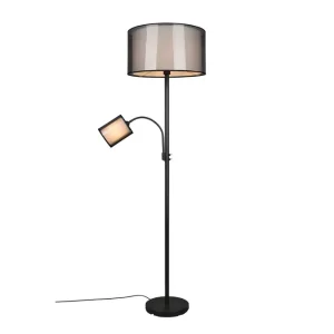 Beställ idag Trio Lighting Burton Golvlampa med läslampa E27+E14 mattsvart Matt svart - Belysning