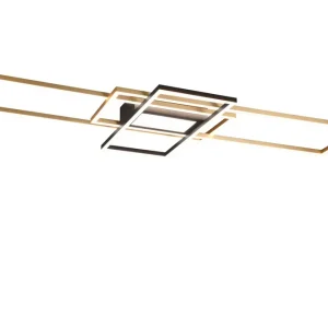Trio Lighting Irvine LED Plafond mattmässing/ mattsvart Matt svart - Belysning Kundfavorit