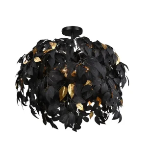Fynd Trio Lighting Leavy Plafond 70 cm 3xE14 mattsvart Matt svart - Belysning