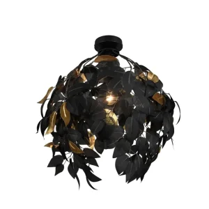 Trio Lighting Leavy Plafond 38 cm E27 mattsvart Matt svart - Belysning Sista chansen