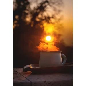 Venture Home Poster Morning coffee 70x100 cm Orange/Svart - Inredning Köp online