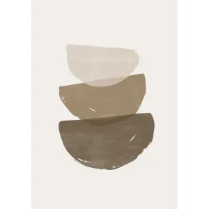 risnedsättning Venture Home Poster Brush strokes 70x100 cm Beige - Inredning
