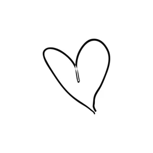 Venture Home Poster Heart 50x70 cm Svart/Vit - Inredning Beställ nu