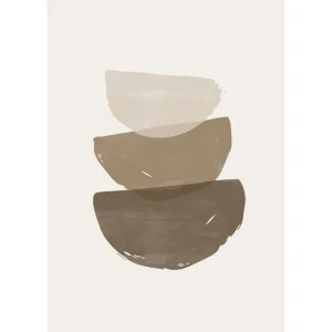 Venture Home Poster Brush strokes 50x70 cm Beige - Inredning Erbjudandepris