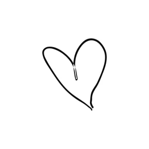 Venture Home Poster Heart 70x100 cm Svart/Vit - Inredning Nyhet
