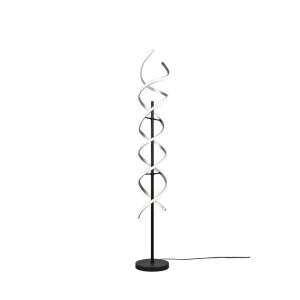 Trio Lighting Sequence LED Golvlampa borstad aluminium/ mattsvart Borstad aluminium/Matt svart - Belysning Kampanjpris