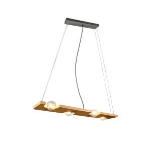 Trio Lighting Tailor Pendellampa 115 cm 4xE27 Trä Trä - Belysning Snabb leverans