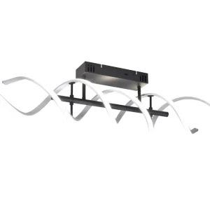 Trio Lighting Sequence LED Plafond borstad aluminium/ mattsvart Borstad aluminium/Matt svart - Belysning Begränsat erbjudande
