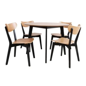 Sista chansen Roxby Matbord 105 cm Ek/Svart - Möbler