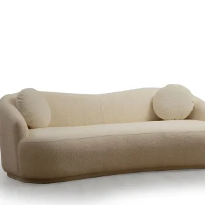 Rabatt Yarrawonga Soffa 3-sits Beige|Bouclé - Möbler