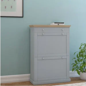 I lager Jundapah Skänk 80x30 cm Grå/Brun - Förvaring