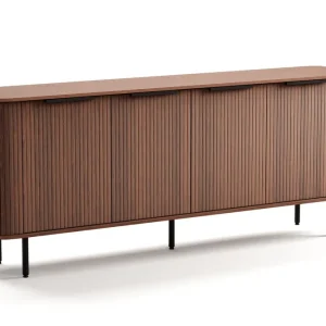 Sista chansen Bark Kopparbo Sideboard med Förvaring Ribbad Mörkbrunt / Valnöt / Trä - Förvaring