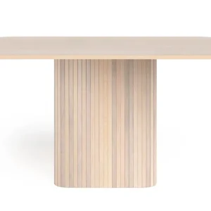 Bark Kopparbo Matbord 140 cm Ljust vitlaserat ekträ - Möbler Fynd