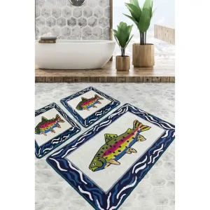 Köp nu Navi Badrumsmatta 60x100 cm Rektangulär Flerfärgad - Textil & mattor