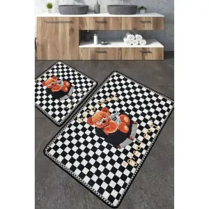 Nibha Badrumsmatta 60x100 cm Rektangulär Flerfärgad - Textil & mattor Utförsäljning