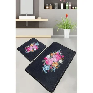 Populärt val Nichatar Badrumsmatta 60x100 cm Rektangulär Flerfärgad - Textil & mattor