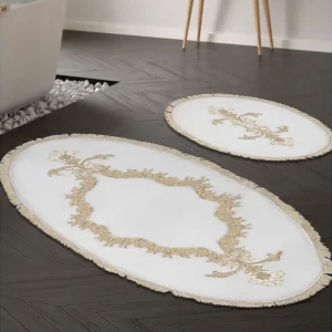 Paramik Badrumsmatta 65x115 cm Rektangulär Creme - Textil & mattor Bästa pris