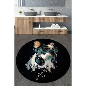 Pariti Badrumsmatta 80 cm Rund Flerfärgad - Textil & mattor Extra rabatt