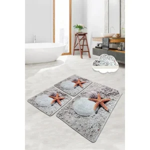 Lägg i varukorgen Parikh Badrumsmatta 60x100 cm Rund Flerfärgad - Textil & mattor