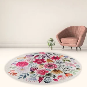Nozomu Wiltonmatta 200 cm Rund Flerfärgad - Textil & mattor Trygg betalning