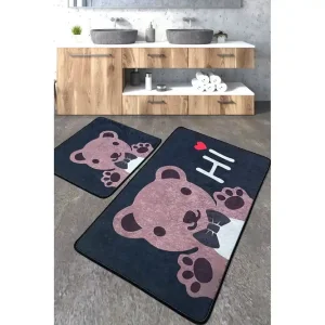 Begränsat erbjudande Soubiran Badrumsmatta 60x100 cm Rektangulär Flerfärgad - Textil & mattor