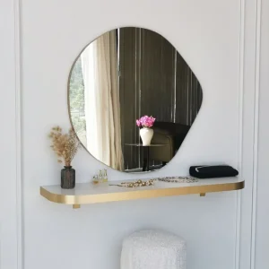 Coarraze Spegel 67 cm Asymmetrisk Guld - Inredning Rea