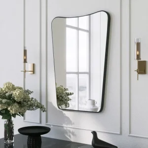 Rea Sachin Spegel 50 cm Asymmetrisk Svart - Inredning