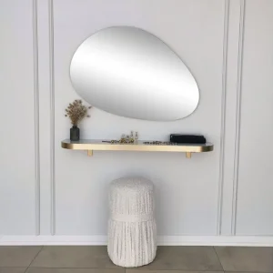 Begränsat erbjudande Ruzina Spegel 90 cm Rektangulär Guld - Inredning