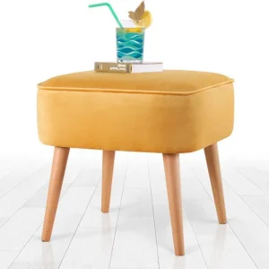 Anaro Sittpuff 45 cm Rektangulär Gul - Möbler Reapris