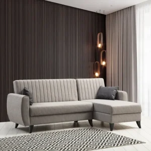 Kampanj Dalima Bäddsoffa m. Divan 3-sits Ljusgrå - Möbler
