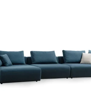 Viimse Soffa m. Divan 3-sits Blå - Möbler Kampanjpris