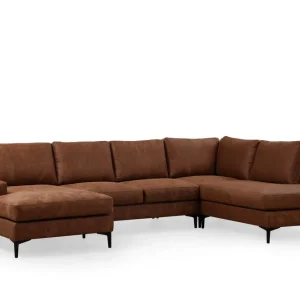 Svanabyn Soffa m. Divan och Schäslong 4-sits Brun - Möbler Fri frakt