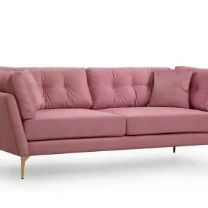 Dorval Soffa 3-sits Rosa - Möbler Erbjudande