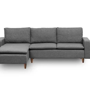 Rabatter Lungo Soffa m. Divan 4-sits Mörkgrå - Möbler